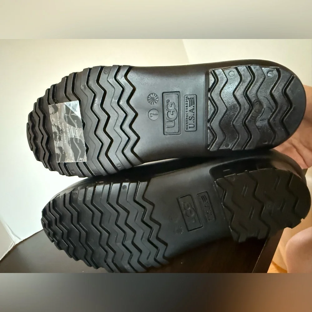 UGG Black Winter & Rain Boots size 7 NWOT